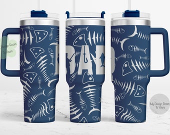 Vatertag 40oz Tumbler Laser Wrap, Papa Angeln 40oz Tumbler Lasergravur Wrap, Papa 40oz Laser graviert SVG, Fishing Tumbler Wrap SVG