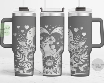 Archivo láser de vaso de 40 oz del Día de las Madres, Envoltura de grabado láser de vaso de 40 oz del Día de las Madres, Grabado láser de 40 oz del Día de las Madres, SVG de madre e hijo,