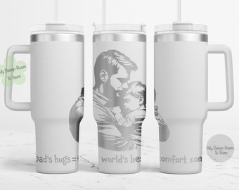 Father 40oz Tumbler Laser File, Fathers Day 40oz Tumbler Laser Engraving Wrap, Fathers Day 40oz Laser Engraved SVG, Father Laser Engraving