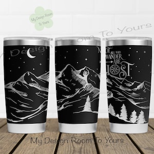 Adventure 20oz Tumbler Laser File, Traveller 20oz Tumbler Laser Engraving Wrap, Outdoors 20oz Laser Engraved SVG, Laser Engraved SVG