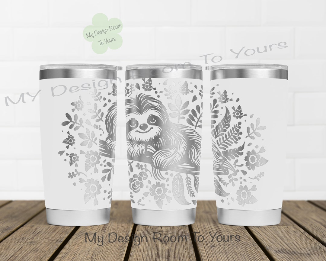 Sloth 20oz Tumbler Laser File, Sloth 20oz Tumbler Laser Engraving Wrap ...