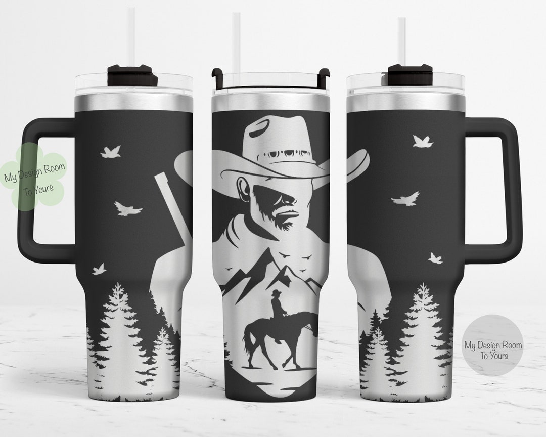 Cowboy 40oz Tumbler Laser File, Western Cowboy 40oz Tumbler Laser ...