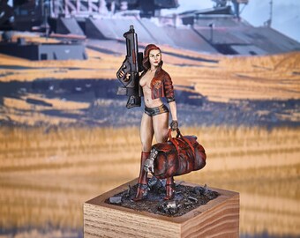 Cyborg Hunter Resin Model Kit: 75mm Pin-Up Miniature (Unassembled/Unpainted)