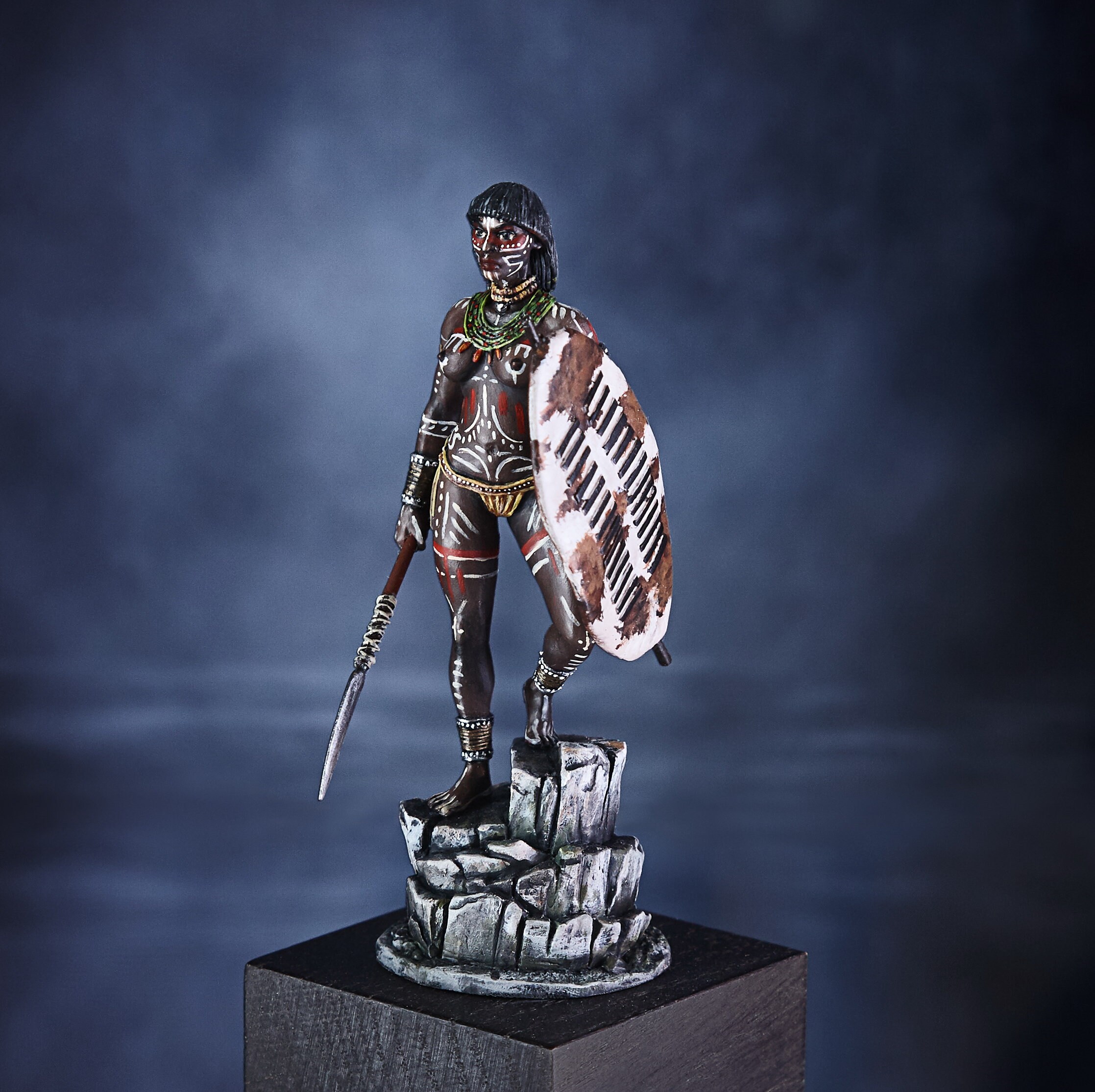 Zulu Warrior Uzoma .pin up Girl . 75 Mm Resin Kit .124 Scale Fantasy  Erotic Sculpture Miniature Figure unassembled Erotic Girl Naked - Etsy