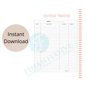 Expense Tracker Printable