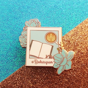 Bookstagram bookish enamel pin lapel pin instagram image 1