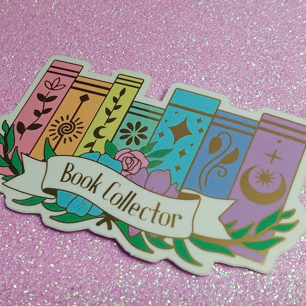 Book collector bookish waterproof vinyl mirror sticker