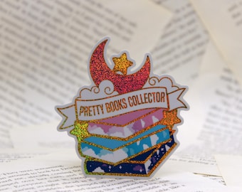 Pretty Books Collector Holographic Vinyl Sticker | Fantasy Reader Gift | Bookish Hoarder