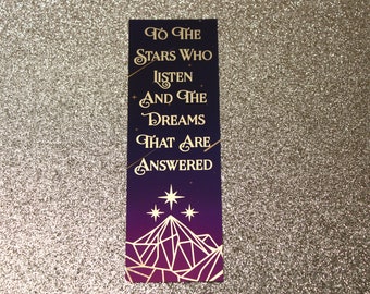 A Court of Thorns and Roses inspired bookish foil bookmark| ACOTAR | SARAH J. MAAS