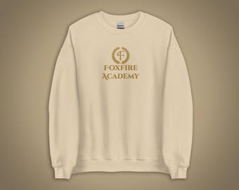 Foxfire Academy Embroidered Sweatshirt | Keeper of the Lost Cities Inspired Crewneck | Personalized Gift for KotLC Fans | NEUTRAL COLORS