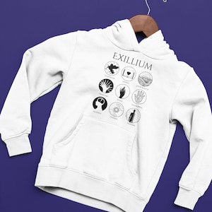 Keeper of the Lost Cities inspiró sudadera con capucha unisex bookish / Insignias exillium / Gardiens des Cités Perdues