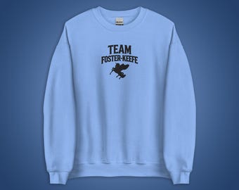 Team Foster-Keefe Embroidered Sweatshirt | Keeper of the Lost Cities Inspired Crewneck | Personalized Gift for KotLC Fans | BRIGHT COLORS