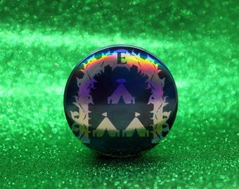 Exillium School Button Pin | Keeper of the Lost Cities Inspired Badge | Holographic Bookish Pin