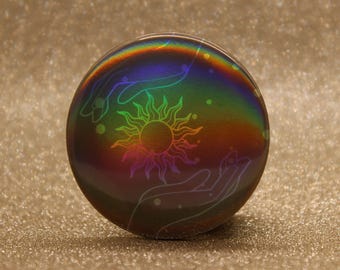 Flasher Ability Button Pin | Keeper of the Lost Cities Inspired Badge | Holographic Bookish Pin