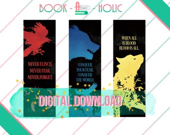 Nevernight Chronicles Bookmark Set | Printable Bookmarks | Digital Download