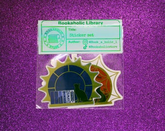 Literary Genre Window Sticker Pack | Sci-Fi, Horror & Nautical Fiction | Mirror Bookish Vinyl Stickers