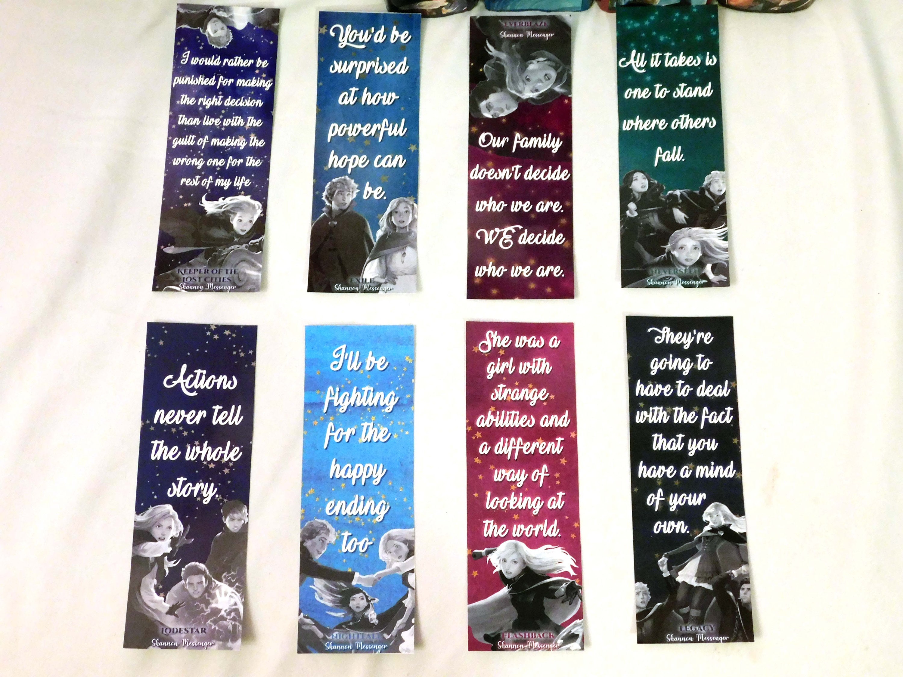 Keeper of the Lost Cities 8 bookmark set Shannon Messenger Etsy