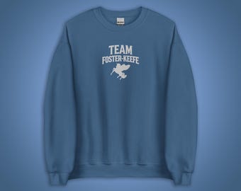 Team Foster-Keefe Embroidered Sweatshirt | Keeper of the Lost Cities Inspired Crewneck | Personalized Gift for KotLC Fans | NEUTRAL COLORS