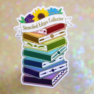 Stenciled Edges Sticker | Mirror Bookish Vinyl | Book Collector Gift