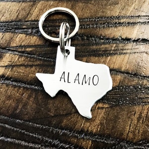 Texas Dog Tag | State Pet Tag | Texas Dog Accessories | Hand Stamped | Personalized | Custom | Pet id tag | Puppy Tag | Gift for Dog