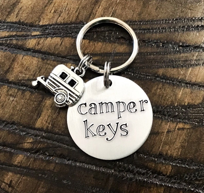 Camper Keys RV Keychain Camping Happy Camper Travel Etsy