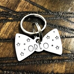bow tie dog tag
