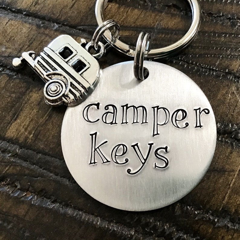 Camper Keys RV Keychain Camping Happy Camper Travel Etsy