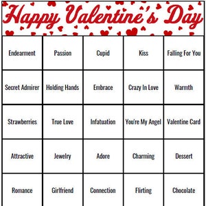 Valentine&#39;s Day Bingo