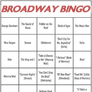 Broadway Bingo