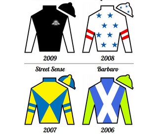 Kentucky Derby Winners' Silks 2000-2009 - Etsy Israel
