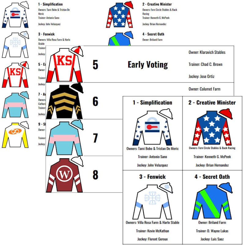 Printable Preakness Post Positions 2023 Printable Word Searches