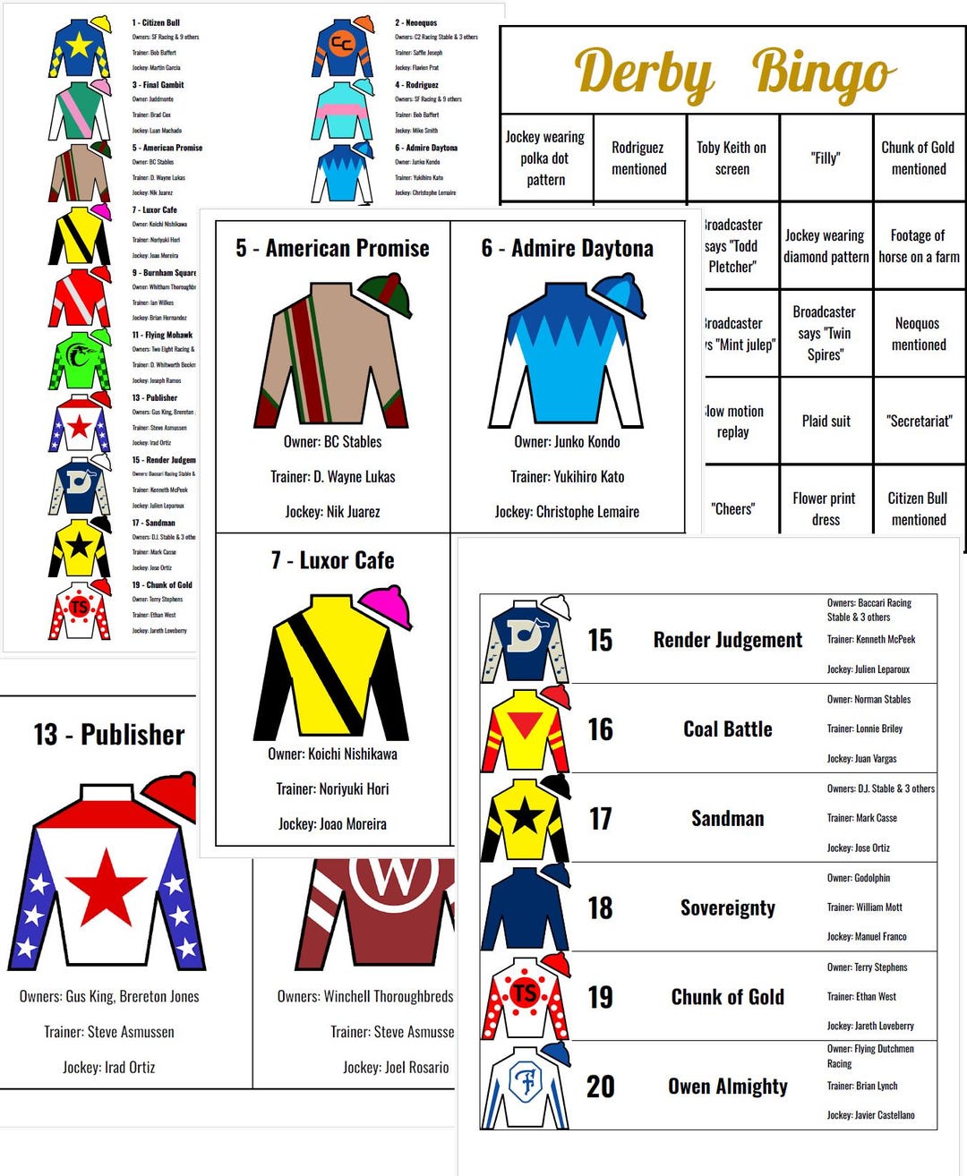 2025 Printable Kentucky Derby Roster & Bingo - BAEZA ADDED - (links Included to Download Updates) - Etsy 2025-printable-kentucky-derby-roster-bingo-baeza-added-links-included-to-download-updates-etsy