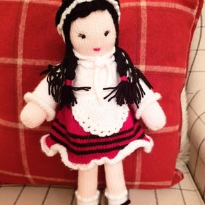 Angharad A Super Cute Welsh Knitted Dolly Pattern