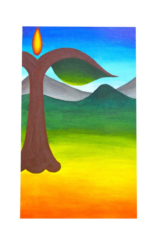 Handmade Acrylic Painting Nature Theme Mystical Theme Home Etsy