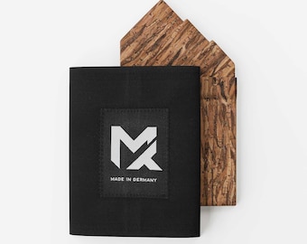 MAY-TIE cork pocket square | 2in1, pre-fold | Style: wood brown | Vegan