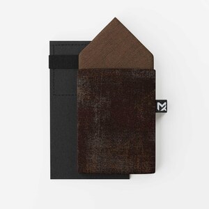 Pocket Square Rust Brown 2-in-1 | Peace Silk & Cotton | Handmade in Germany | Wedding Gift for Men