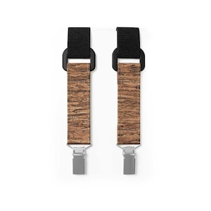 Men’s Cork Suspenders Wood Brown | Iconic Y-Shape | Vegan Braces Handmade | Groomsmen Gift | Wedding Accessory