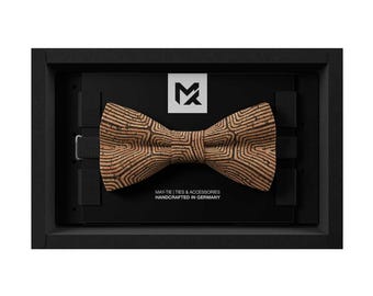 Men’s Cork Bow Tie Kambium Brown | Vegan Wedding Bow Tie | Handmade in Germany | Gift for Groom & Groomsmen