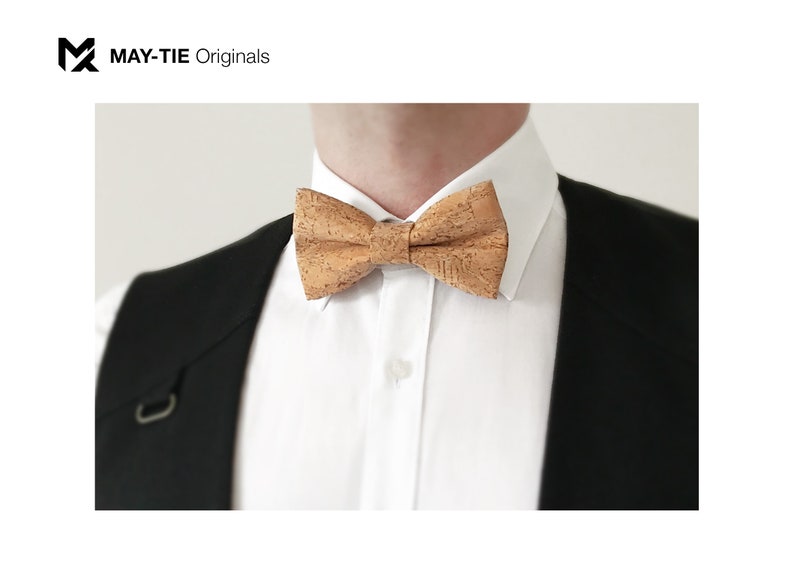 MAY-TIE cork bow tie Classic Shape style: Canyon zdjęcie 3