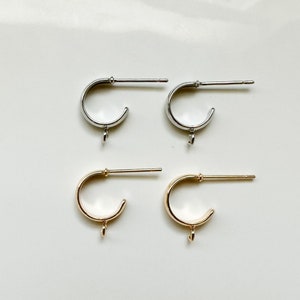 Boucles d'oreilles créoles, apprêts pour boucles d'oreilles pour la fabrication de bijoux, apprêts en or pour boucles d'oreilles, apprêts pour boucles d'oreilles bijoux