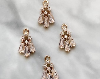 CZ charms for necklaces bracelets, cute charms for earrings, cubic zirconia charms, crystal charms for jewelry making