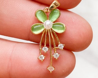 1 piece Flower pendant for jewelry making, necklace charms gold, jewelry making charm, 333