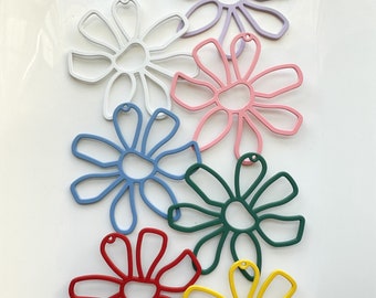 flower brass charms for jewelry making, earring charms and connectors, gold charms for earrings