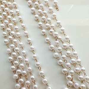 1 meter Pearl Necklace Chain, Necklace Chains Bulk, Jewelry Chain Spool, Chain by Meter, chain for jewelry making