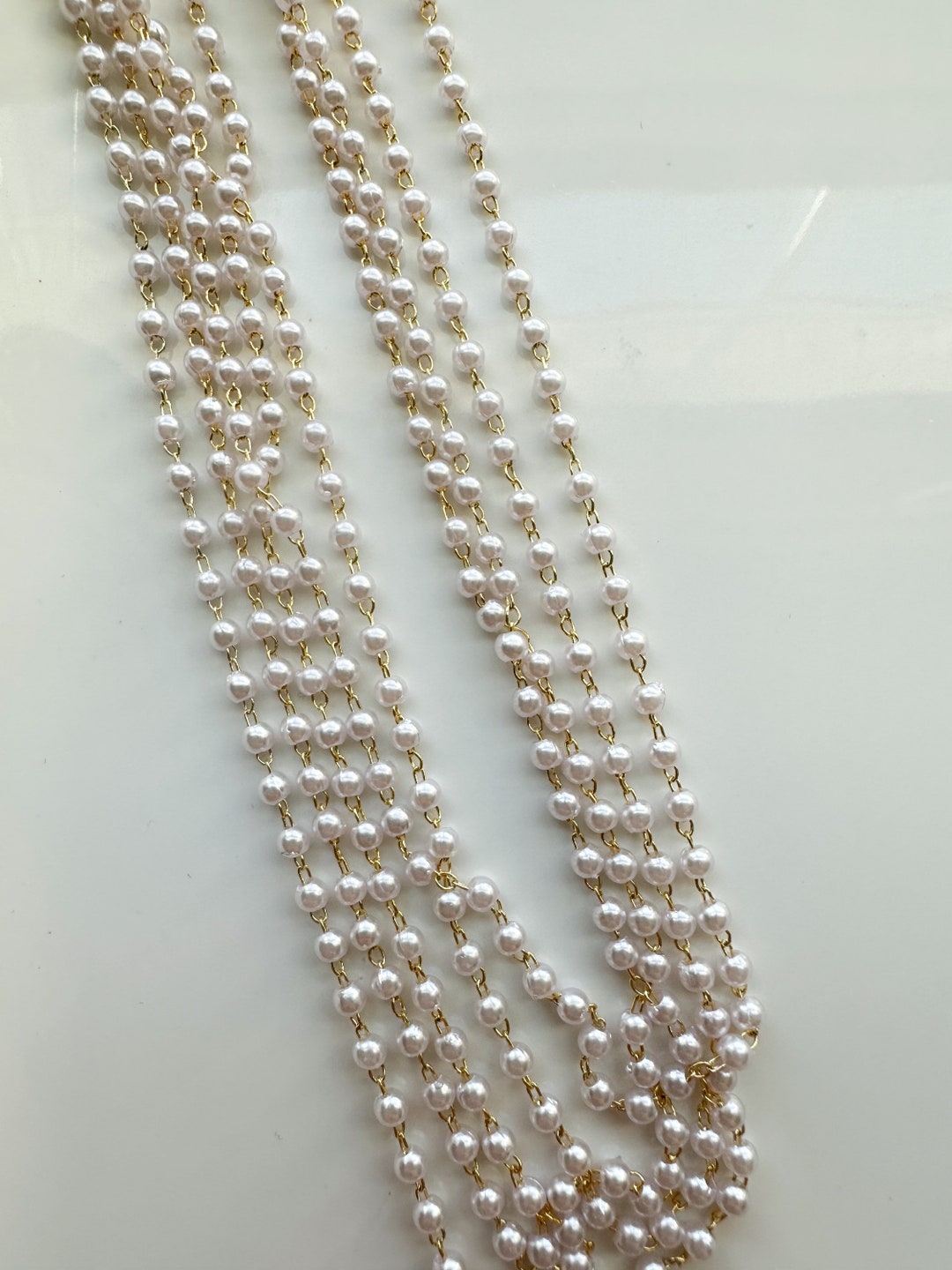 1 Meter Pearl Necklace Chain, Necklace Chains Bulk, Jewelry Chain Spool