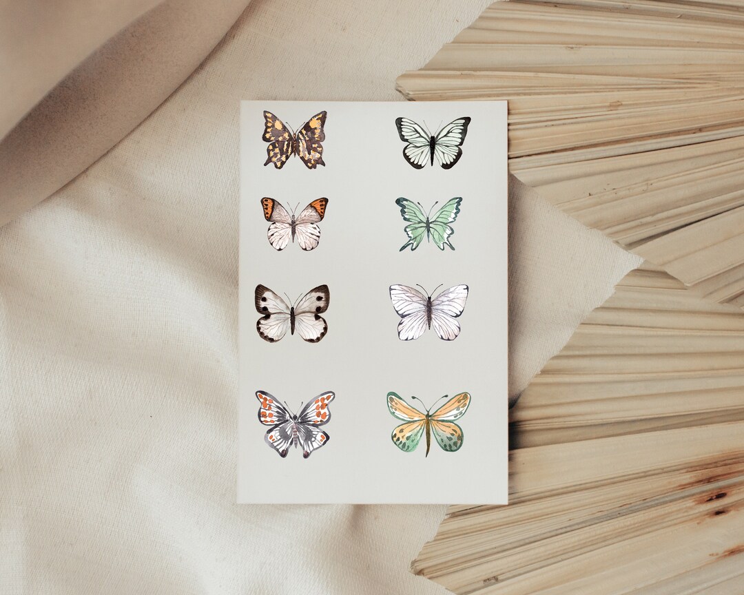 Butterfly Waterslide Decals,images for Tumblers, Image Transfers for Polymer Clay, Water