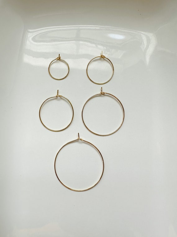 10p Hoops for Earring Making, Gold Hoop Earrings Thin, Earring Hoops for  Jewelry Making, Earring Findings Hoop, Jewelry Findings Earrings 
