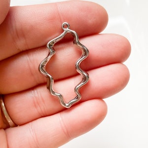 2/6 piece Silver geometric charms, earring charms for jewelry making, earring charms cute, jewelry making charms, gold charm earrings