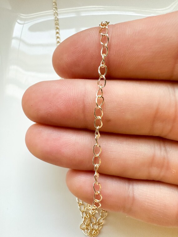 Chains by the Yard, Necklace Chains for Jewelry Making, Necklace Making  Chain, Earring Findings, 14k Gold Plated Chain, 