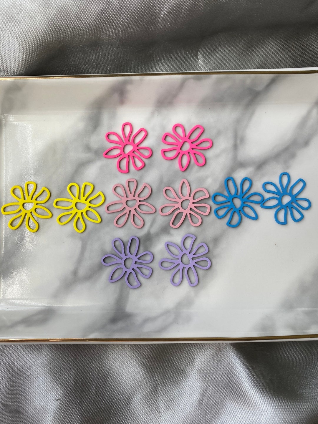 Blush Pink Flower Charms for Necklaces for Women, Lavender Charms for